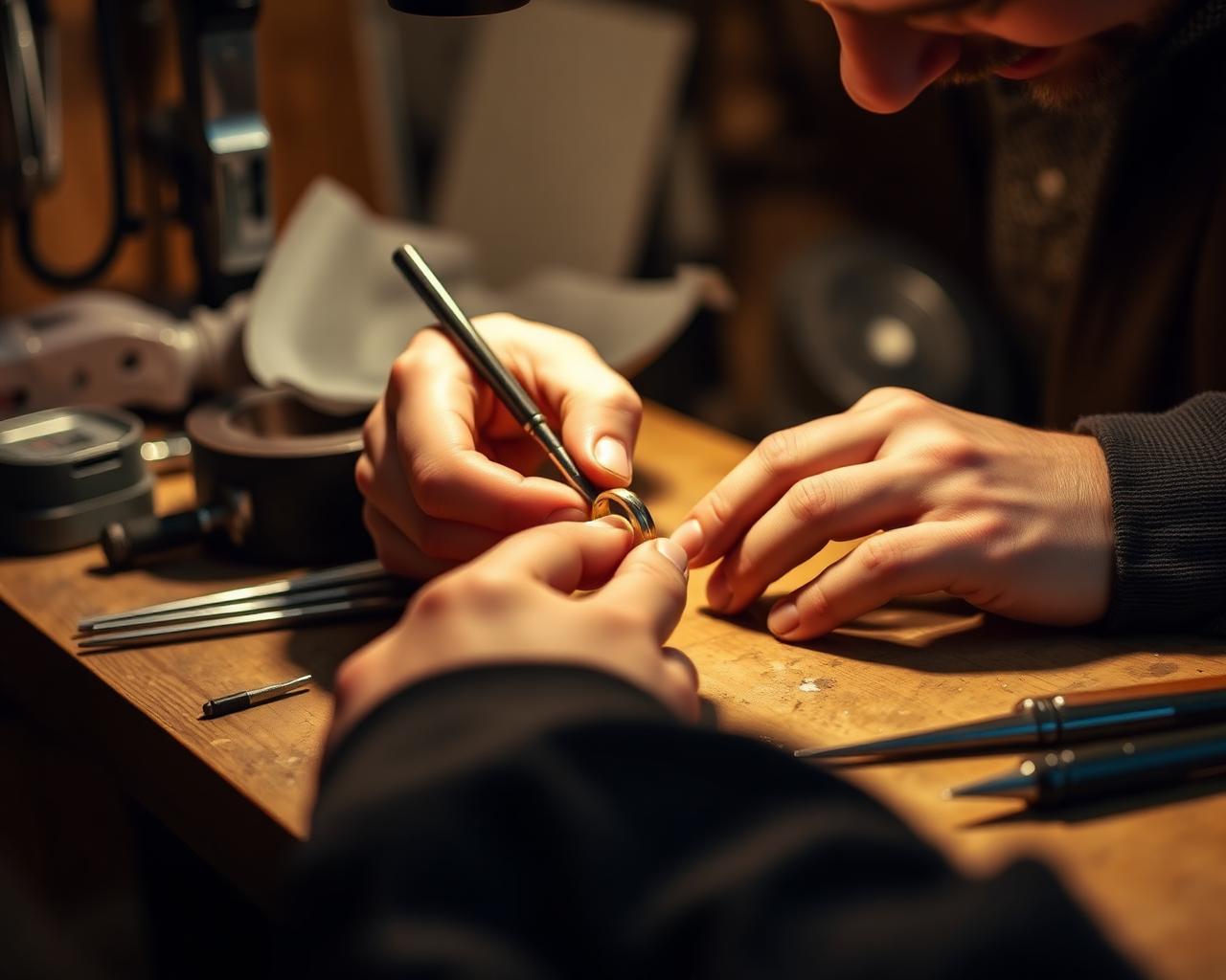 Jeweller crafting fine jewellery